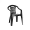 Scaun de gradina Mallorca din plastic, culoare grafit
