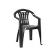 Scaun de gradina Mallorca din plastic, culoare grafit