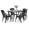 Set de mobilier de gradina Eltorini 4-1 in culoarea grafit
