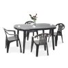 Set de mobilier de gradina Elma 4-1 in culoarea grafit
