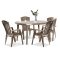 Set de mobilier de gradina Eltorini 4-1 in culoarea cappuccino