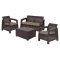 Set de mobilier de gradina Corfu box set, culoare maro, cu perne taupe calde