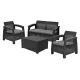 Set de mobilier de gradina Corfu Box set, culoare grafit, cu perna gri deschis