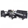 Set de mobilier de gradina Corfu Love duo in culoarea grafit
