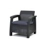 Set de mobilier de gradina Corfu Love duo in culoarea grafit