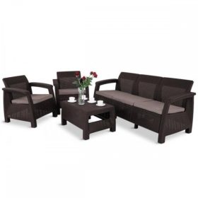 Set de mobilier de gradina Corfu Love duo, maro