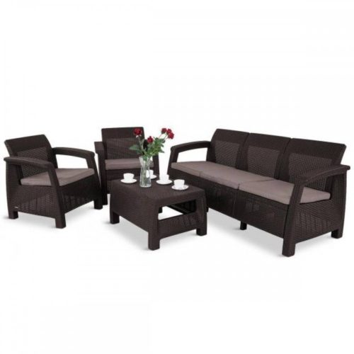 Set de mobilier de gradina Corfu Love duo, maro