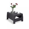 Set de mobilier de gradina Corfu max set, culoare grafit, cu perne gri deschis
