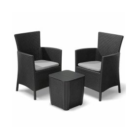 Set mobilier de gradina Iowa Balcon cu masa Luzon, grafit