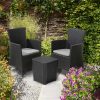 Set mobilier de gradina Iowa Balcon cu masa Luzon, grafit
