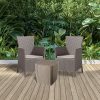 Set de mobilier de gradina pentru balcon Iowa II cu masa in culoarea cappuccino