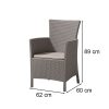Set de mobilier de gradina pentru balcon Iowa II cu masa in culoarea cappuccino