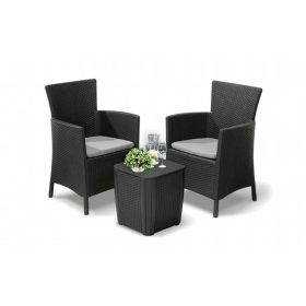 Set mobilier de gradina pentru balcon Iowa II cu masa Luzon grafit