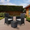 Set mobilier de gradina pentru balcon Iowa II cu masa Luzon grafit