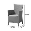 Set mobilier de gradina pentru balcon Iowa II cu masa Luzon grafit