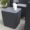 Masa de gradina din plastic Luzon, grafit