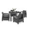 Set de mobilier de gradina Corfu Fiesta II cu 4-1 locuri, culoare grafit
