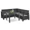 Set de mobilier de gradina Corfu Relax cu masa de cvartet melodic, grafit