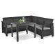 Set de mobilier de gradina Corfu Relax cu masa de cvartet melodic, grafit