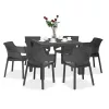 Set mobilier de gradina Evody Quartet 6-1, grafit