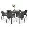 Set mobilier de gradina Evody Quartet 6-1, grafit