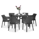 Set mobilier de gradina Evody Quartet 6-1, grafit