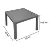 Set mobilier de gradina Evody Quartet 6-1, grafit