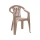 Scaun de gradina Mallorca din plastic, culoare cappuccino