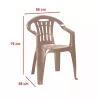 Scaun de gradina Mallorca din plastic, culoare cappuccino