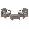 Set de mobilier de gradina Corfu Weekend, culoare cappuccino, cu perna nisip