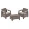 Set de mobilier de gradina Corfu Weekend, culoare cappuccino, cu perna nisip
