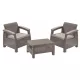Set de mobilier de gradina Corfu Weekend, culoare cappuccino, cu perna nisip