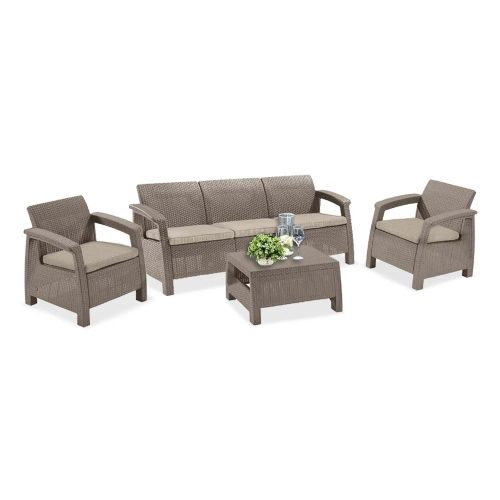 Set de mobilier de gradina Corfu II max, cappuccino