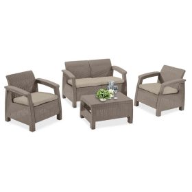 Set de mobilier de gradina Corfu II, cappuccino