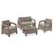 Set de mobilier de gradina Corfu II, cappuccino
