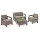 Set de mobilier de gradina Corfu II, cappuccino