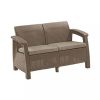 Set mobilier de gradina Corfu, culoare cappuccino, cu perna nisip