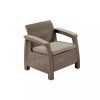 Set mobilier de gradina Corfu, culoare cappuccino, cu perna nisip