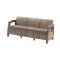 Canapea Corfu love seat max, culoare cappuccino, cu perna nisip