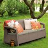 Canapea Corfu love seat max, culoare cappuccino, cu perna nisip
