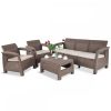 Set de mobilier de gradina Corfu Love duo in culoarea cappuccino