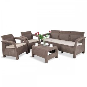 Set de mobilier de gradina Corfu Love duo in culoarea cappuccino