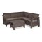Set de mobilier de gradina Corfu Relax, maro, cu perne taupe calde