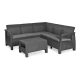 Set de mobilier de gradina Corfu Relax, culoare grafit, cu perne gri deschis