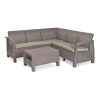 Set de mobilier de gradina Corfu Relax, culoare cappuccino, cu perna nisip