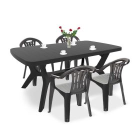Set mobilier de gradina Balorca 4-1 in culoarea grafit