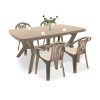 Set de mobilier de gradina Balorca 4-1 in culoarea cappuccino