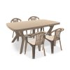 Set de mobilier de gradina Balorca 4-1 in culoarea cappuccino