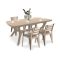Set mobilier de gradina Juliemore 4-1, culoare cappuccino