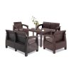 Set mobilier de gradina Corfu Duo cu masa Futura maro